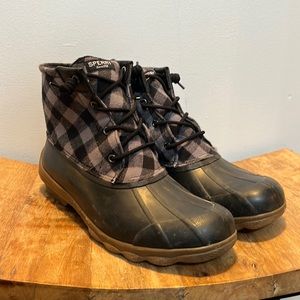 Sperry plaid duck boot